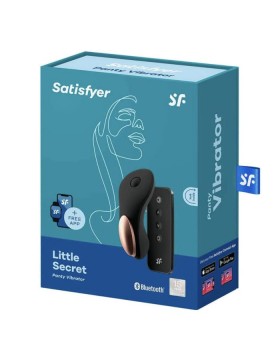 Satisfyer Little Secret Black Φορετός Διεγέρτης με App Skins Sexual Health