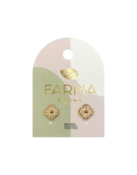  Farma Bijoux Υποαλλεργικά Σκουλαρίκια καρφωτά Van Stud with zircon 11 mm (BEG028)