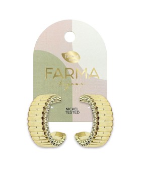 Farma Bijoux Υποαλλεργικά Σκουλαρίκια Ema Hoop Earrings 24mm (BEWOW29) 