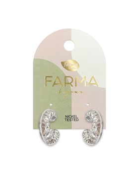 Υποαλλεργικά Σκουλαρίκια Little hammered hoops 15mm (BECS03) Farma Bijoux