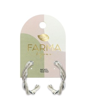 Υποαλλεργικά Σκουλαρίκια Double chain hoops 20mm (BECS04) Farma Bijoux