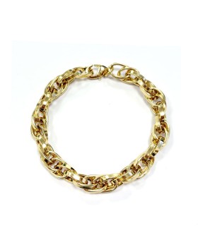 Υποαλλεργικό Βραχιόλι Gold interlocking chain bracelet 19mm (BE2CON) Farma Bijoux