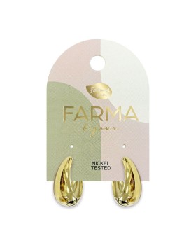 Υποαλλεργικά Σκουλαρίκια Eternity hoops 20mm Gold (BECG888) Farma Bijoux