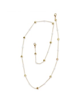 Farma Bijoux Αλυσίδα Γυαλιών με διακοσμητικές Πέρλες και Καρδιές