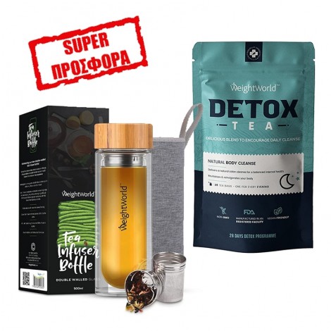 Θερμός Μπουκάλι Τσαγιού WeightWorld + Detox Tea (Evening) 28 bags