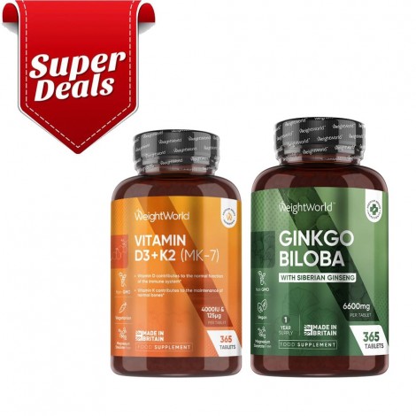 Σετ Συμπληρωμάτων Ginkgo Biloba & Vitamin D3-K2