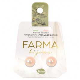 Υποαλλεργικά Σκουλαρίκια Μαργαριτάρι Cream Rose 8mm (P8C42) Farma Bijoux