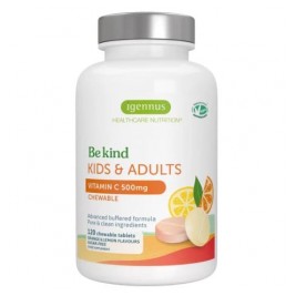 Βιταμίνη C χωρίς ζάχαρη, μασώμενο δισκίο 500mg 120tabs Igennus