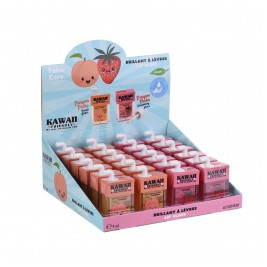 Lip Gloss Kawai Fruits Take Care (Stand 24 τεμάχια)