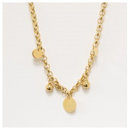 Υποαλλεργικό Κολιέ Χρυσό με Κρεμαστά (BE1CHA) Farma Bijoux