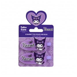 HK Kuromi σετ 2 κλιπ μαλλιών Take Care