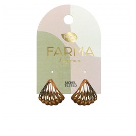 Υποαλλεργικά Σκουλαρίκια Κοχύλι Gold 15mm (BEWOW21) Farma Bijoux