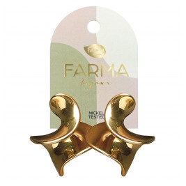 Υποαλλεργικά Σκουλαρίκια Spiral 40mm Χρυσά 40mm (BEG022) Farma Bijoux
