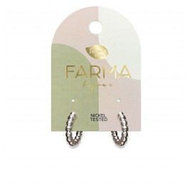 Farma Bijoux Υποαλλεργικά Σκουλαρίκια Μικροί Ασημί Κρίκοι 10mm (BECS02