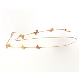 Αλυσίδα Γυαλιών Πεταλούδες Gold Μεταλλική Farma Bijoux