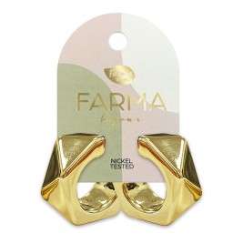 Farma Bijoux Υποαλλεργικά Σκουλαρίκια 7-Triangle Hoop Earrings 24mm (BEWOW26) 