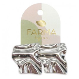 Farma Bijoux Υποαλλεργικά Σκουλαρίκια Hammered Leaf Earrings 31mm (BES001) 