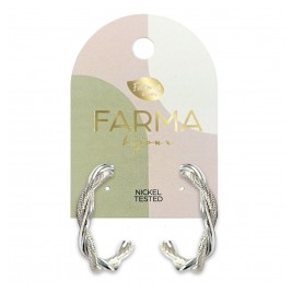Υποαλλεργικά Σκουλαρίκια Double chain hoops 20mm (BECS04) Farma Bijoux