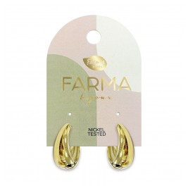 Υποαλλεργικά Σκουλαρίκια Eternity hoops 20mm Gold (BECG888) Farma Bijoux