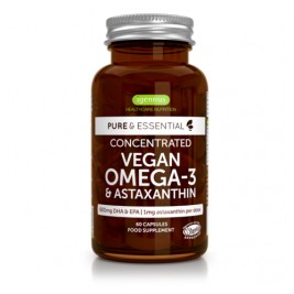 Vegan Ωμέγα -3 DHA EPA 600mg & Ασταξανθίνη Pure & Essential 60 caps