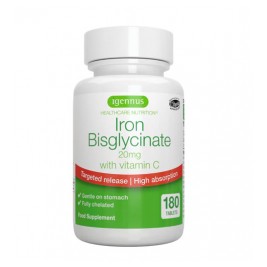 Δισγλυκινικός Σίδηρος 20mg Με Βιταμίνη C Iron Bisglysinate Igennus 180 tabs