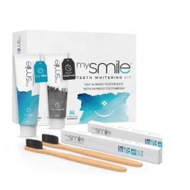 MySmile Day & Night kit 2 οδοντόκρεμες 60ml και 2 Bamboo Οδοντόβουρτσες Eco Masters