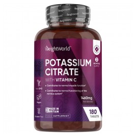 Potassium Citrate Κιτρικό Κάλιο με Βιταμίνη C 1460mg 180tabs WeightWorld