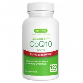 Συνένζυμο Q10 CoQ10 100mg-High Absorption with Vitamin E&D 120softgels Igennus